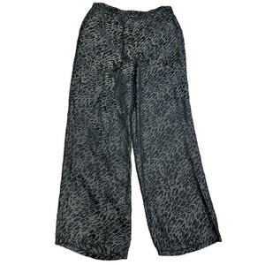 REVOLVE EQUIPMENT SILK BLEND BLACK LEOPARD PRINT ARWEN PANTS